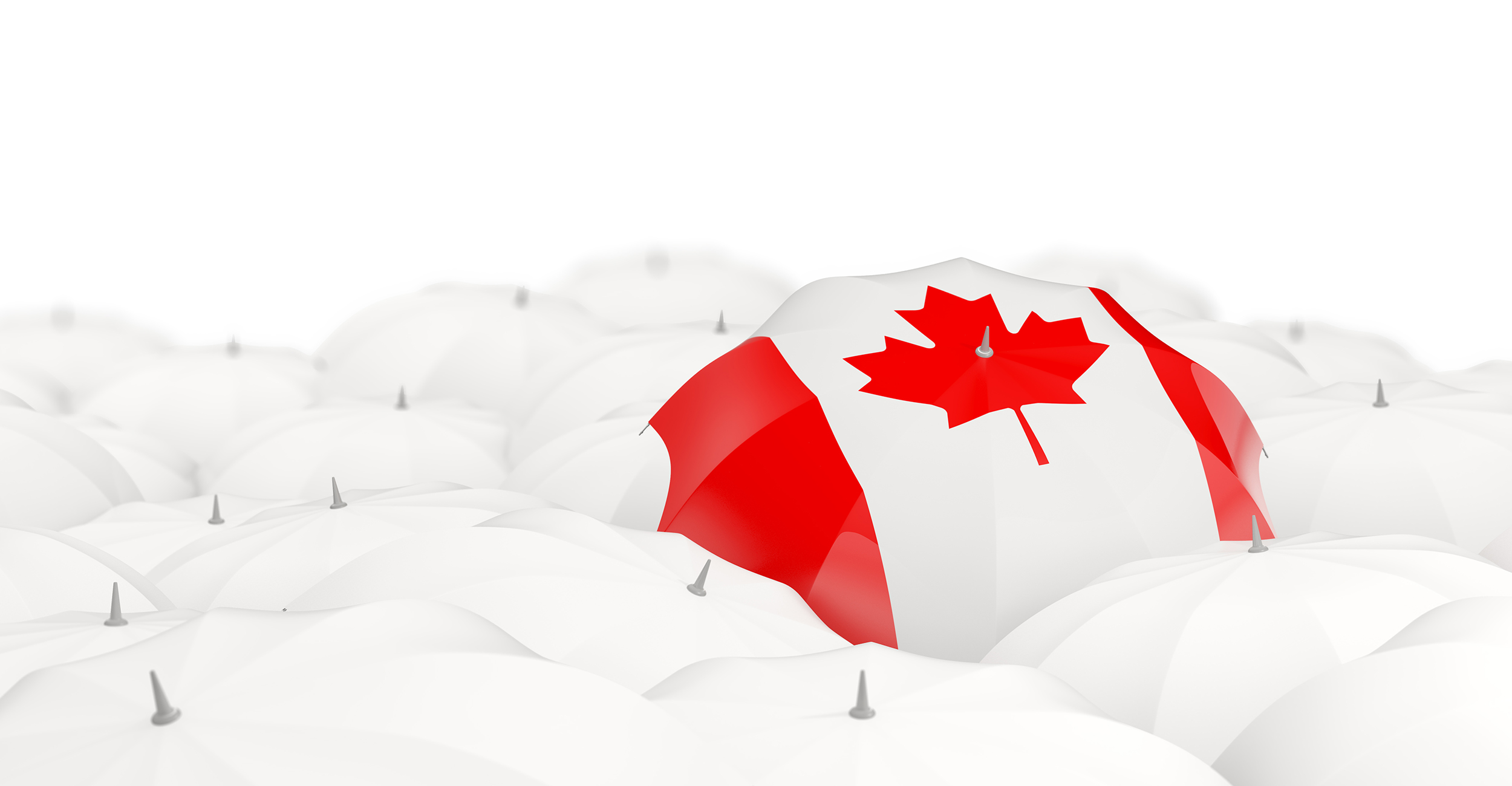 Parapluie avec drapeau du Canada